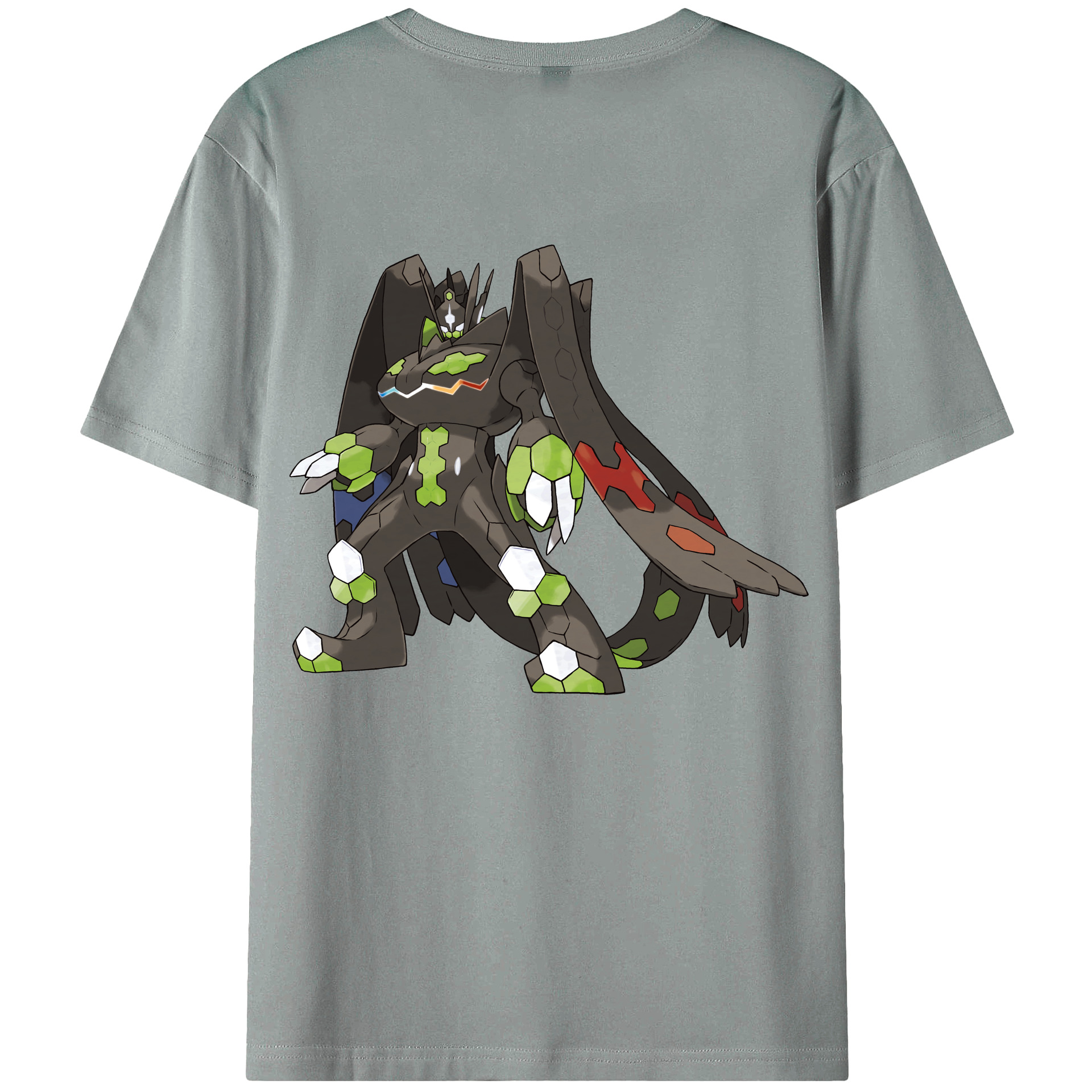 （画像用） ポケットモンスター Pokémon 綿100％ メンズ半袖Tシャツ（バックプリント） 通気性